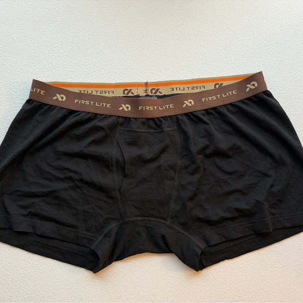 First Lite Black Boxer Briefs